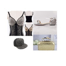 Honbay 100 Sets 7x10mm Silver Punk Style Bullet Cone Spikes Rivets with Screw Backs for DIY Leathercraft (Silver)