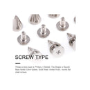 Swpeet 110 Pairs Sliver 7mm x 9.5mm Bullet Cone Spike and Stud Metal Screw Back for DIY Leather Craft Cool Rivets Punk Stud Coincal Layer
