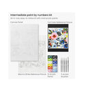 Paint by Numbers Kit | Modern Flowers Canvas Painting Kit with 1 Canvas Panel | 12 Acrylic Paint Pots