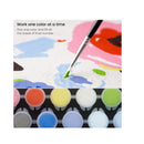 Paint by Numbers Kit | Modern Flowers Canvas Painting Kit with 1 Canvas Panel | 12 Acrylic Paint Pots