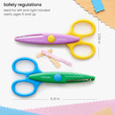 Kids Decorative Scissors | Set of 12 Different Patterns | 5.5 Inches | Craft Scissors with Patterns, School Supplies