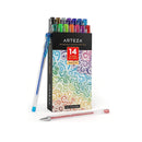 Glitter Gel Pens with Triangular Grip | 14 Colors - 0.8-1.0 mm Tips