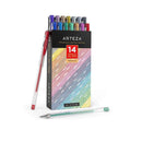 Metallic Gel Pens | Set of 14 | 0.8-1.0 mm Tips