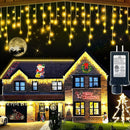 66ft LED Christmas Lights Outdoor Decorations | 8 Lighting Modes with Timer Memory 611 LED Curtain Fairy Light with 141 Drops