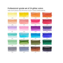 Real Brush Pens with Glitter | 24 Colours | Blendable Watercolour Pens