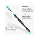 Real Brush Pens | Set of 12 | Pastel Tones | Blendable Watercolor Markers and 1 Water Brush