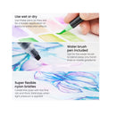 Real Brush Pens | Set of 12 | Pastel Tones | Blendable Watercolor Markers and 1 Water Brush