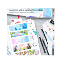 Real Brush Pens | Set of 12 | Sea Tones | Blendable Watercolor Markers and 1 Water Brush