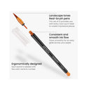 Real Brush Pens | Set of 12 | Landscape Colors | Blendable Watercolor Markers and 1 Water Brush