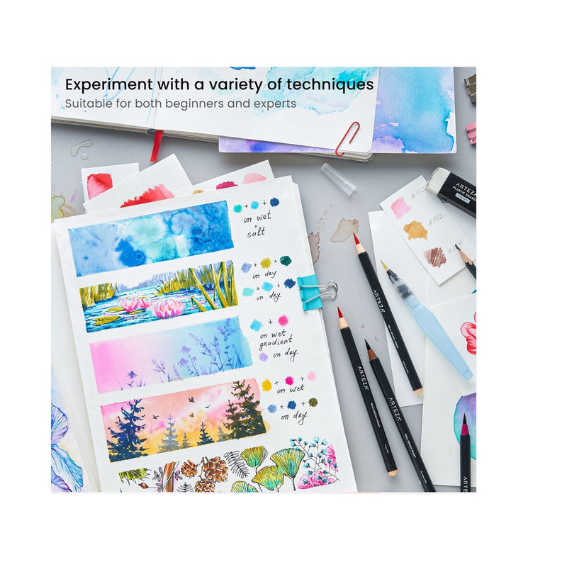 Real Brush Pens | Set of 12 | Magic Tones | Blendable Watercolor Markers and 1 Water Brush