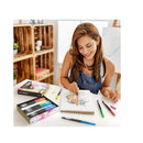 Real Brush Pens with Glitter | 24 Colours | Blendable Watercolour Pens