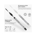 Acrylic Paint Markers | Set of 20-10 White And 10 Black | Acrylic Paint Pens