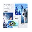 White Gel Pens Set | Pack of 3 | White Gel Pens for Artists with 0.6mm, 0.8mm, and 1.00 mm Nibs