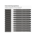 Felt-Tip Brush Pens | Set of 12 Nontoxic Black Marker Pens | Quick-Dry and Smear-Proof