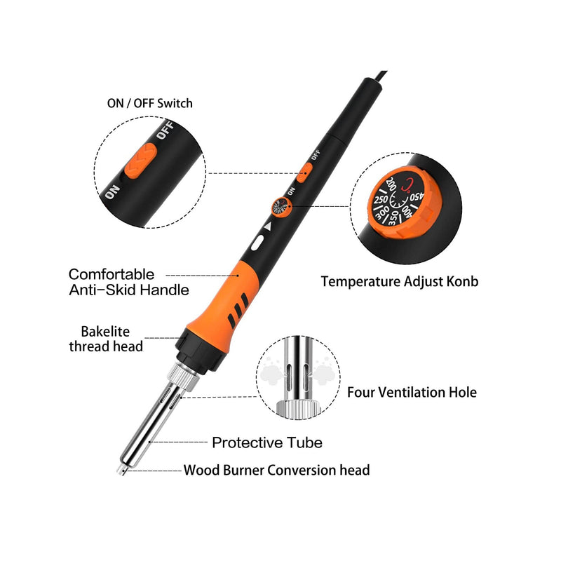 Wood Burning Kit 72 pcs Wood Burning Tool with Adjustable Temperature