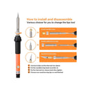 gerleek Wood Burning Kit Woodburning Tool with Soldering Iron 54 PCS Woodburner Temperature Adjustable