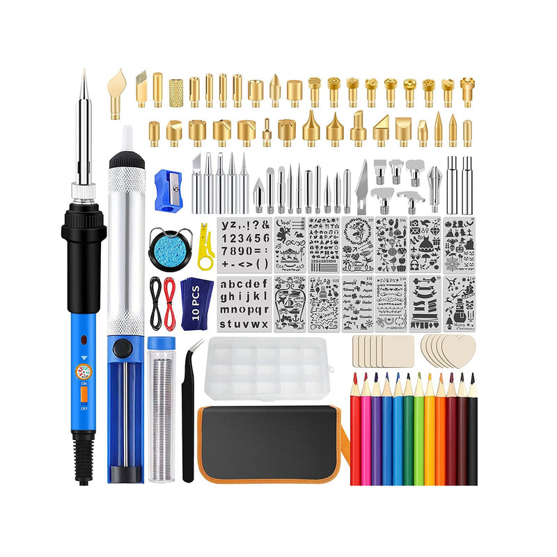 116pcs Wood Burning Kit | Professional Wood Burning Tool with Soldering | DIY Creative Tools Adjustable