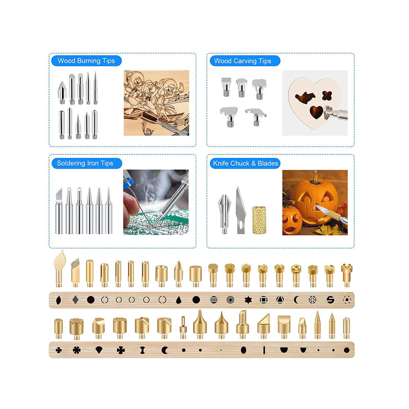 116pcs Wood Burning Kit | Professional Wood Burning Tool with Soldering | DIY Creative Tools Adjustable