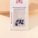 20 Pcs 3D Nail Art Decorations Butterfly Manicure Jewelry Blue Nail Rhinestones Transparent DIY Nail Art Manicure Accessories