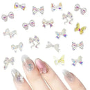 102 Pcs 3D Resin Bow Nail Decoration | Butterfly Bowknot Nail Charms Flat Back Bow Nail Art Designs 13 Styles DIY Colorful Bow Nails Jewelry