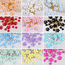 12 Grids 3D Acrylic Flower Nail Parts Decoration Mixed Steel Beads Gems Charms