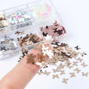 6 Grids Holographic Butterfly Nail Glitter Sequins 3D Manicure Decoration Shiny Flakes Slice Nail Art Supplies Professionals Accessories