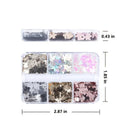 6 Grids Holographic Butterfly Nail Glitter Sequins 3D Manicure Decoration Shiny Flakes Slice Nail Art Supplies Professionals Accessories