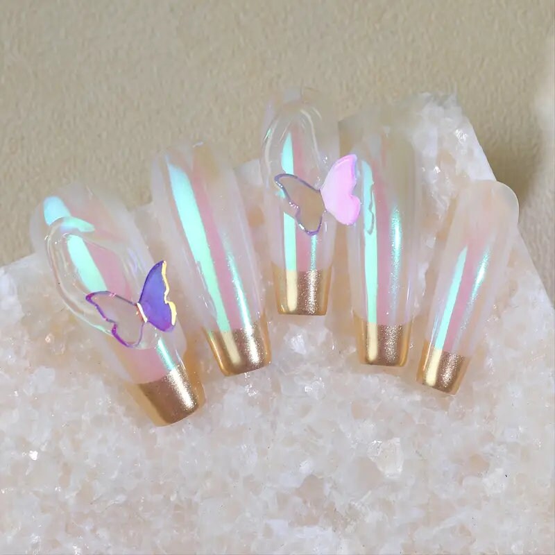 3D Butterfly Nail Charms Crystals Rhinestones | Butterfly Nail Art Jewelry Decorations Butterflies Charms Gems Design For Nail Art Supplies