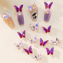 20 Pcs 3D Nail Art Decorations Butterfly Manicure Jewelry Nail Rhinestones Transparent DIY Nail Art Manicure Accessories