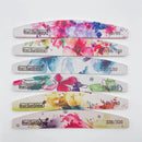 6 Pcs Different Grit Nail Files And Buffers | Flower Pattern Emery Board | 80-320 Grit Professional Manicure Tools For Home And Salon Use