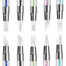 5Pcs Nail Art Sculpture Pen Dual Tipped Silicone Nail Tool Rhinestone Nail Polish Carving Pen Rubber Tip Nail Brushes