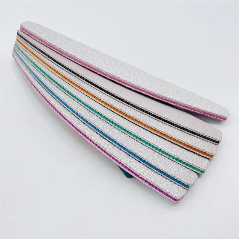 6 Pcs Different Grit Nail Files And Buffers | Flower Pattern Emery Board | 80-320 Grit Professional Manicure Tools For Home And Salon Use