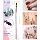 Nail Art Brushes Set | 6PCS Nail Art Design Pen Painting Tools With Acrylic Nail Brush | Builder Gel Brush  Nail Extension Gel