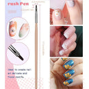 Nail Art Brushes Set | 6PCS Nail Art Design Pen Painting Tools With Acrylic Nail Brush | Builder Gel Brush  Nail Extension Gel