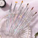 Nail Art Brushes | 8 Pcs Nail Brushes For Nail Art With Nail Liner Brush And Nail Dotting Pens For Home Use And Professional Nail Salon