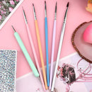Nail Art Brushes Set | 6PCS Nail Art Design Pen Painting Tools With Acrylic Nail Brush | Builder Gel Brush  Nail Extension Gel