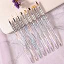 Nail Art Brushes | 8 Pcs Nail Brushes For Nail Art With Nail Liner Brush And Nail Dotting Pens For Home Use And Professional Nail Salon