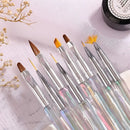Nail Art Brushes | 8 Pcs Nail Brushes For Nail Art With Nail Liner Brush And Nail Dotting Pens For Home Use And Professional Nail Salon