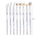 Nail Art Brushes | 8 Pcs Nail Brushes For Nail Art With Nail Liner Brush And Nail Dotting Pens For Home Use And Professional Nail Salon