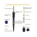 Wood Burning Kit | CAMUSBR 65 Pieces Wood Burner Kit with LCD Digital Display and Adjustable Temperature Wood Burning Pen