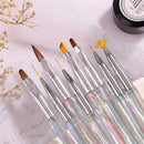 Nail Art Brushes | 8 Pcs Nail Brushes For Nail Art With Nail Liner Brush And Nail Dotting Pens For Home Use And Professional Nail Salon