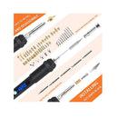 112PCS Wood Burning Kit Professional Wood Burning Tool with LCD Display Pyrography Pen 60W Adjustable