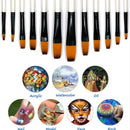 12 Sets Pearl White Rod Oil Paint Pens Dual Color Nylon Hair Painting Pens | Kids Diy Watercolor Paintbrush Oil Paintbrush Brush