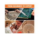 112PCS Wood Burning Kit Professional Wood Burning Tool with LCD Display Pyrography Pen 60W Adjustable