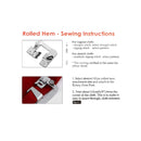 3 Size Wide Rolled Hem Presser Foot Hemmer Foot Set for Singer | Baby Lock | Brother | Janome