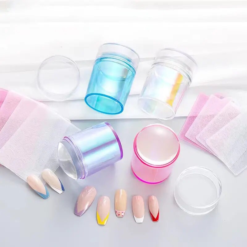 3 Pcs Nail Art Stamper Soft Texture Nail Tool Stamp Seal For Female Nail Tool Stamp Easy To Clean For Women