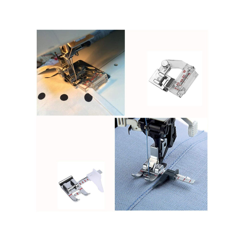 Windman Sewing Hemming Set Includes 3Pcs Wide Hem Foot | 3 Pcs Narrow Rolled Hem Presser Feet