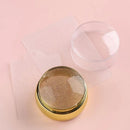 Golden Glitter Nail Stamper + 2 Print Scraper | Nail Trimming Kit Nail Art Stamping Tool Set