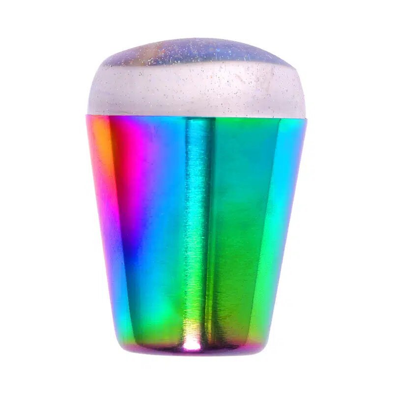 Nail Art Stamper | Silicone Nail Stamper Glossy Colored Handle Silicone Stamp For DIY Nail Art Stamping Plates
