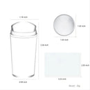 Transparent Silicone Nail Art Stamping Kit French Design For Manicure Plate Stamp Polish Seal Stamper Scraper